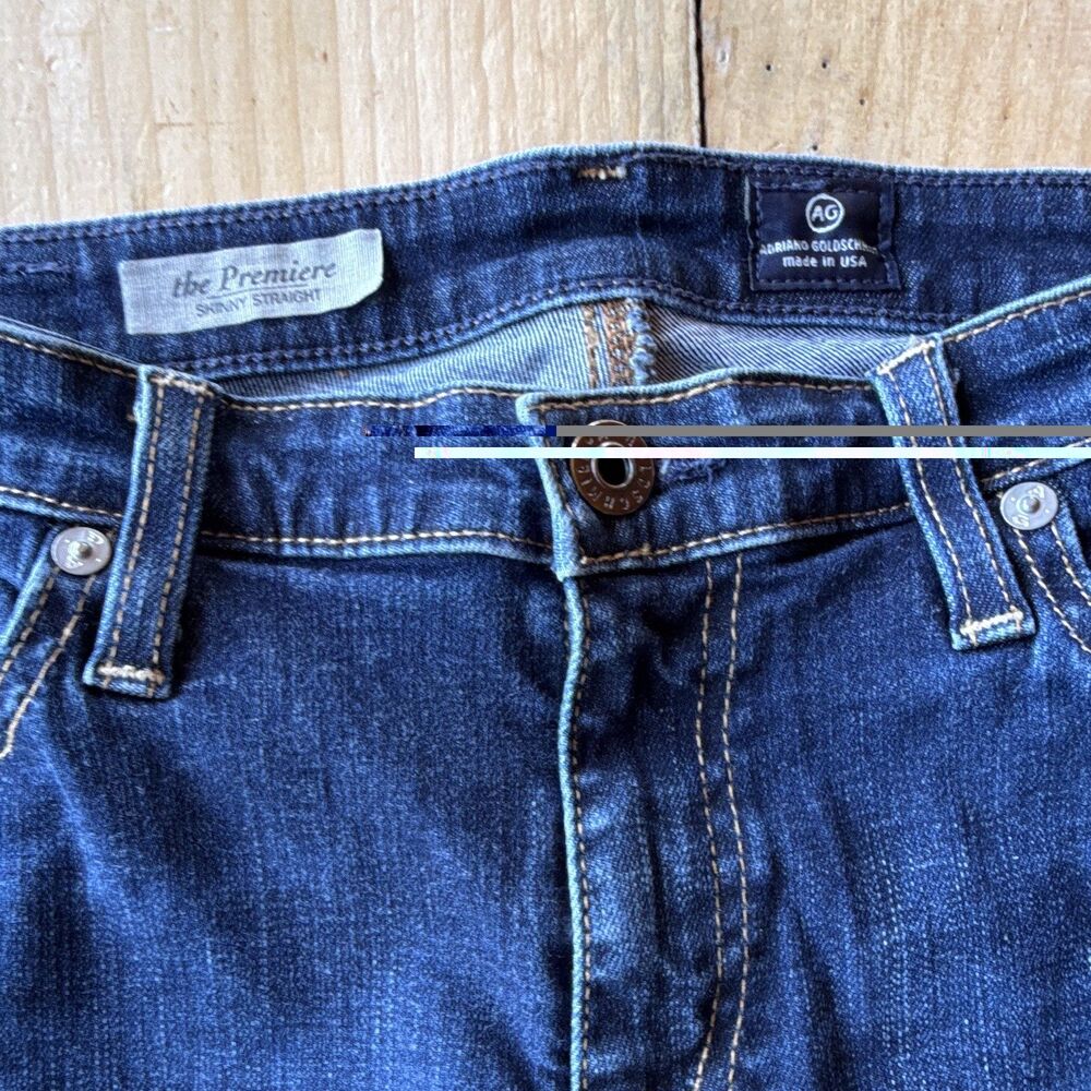 AG Adriano Goldschmied Premiere Skinny Straight Jeans Women’s 30 Dark Wash